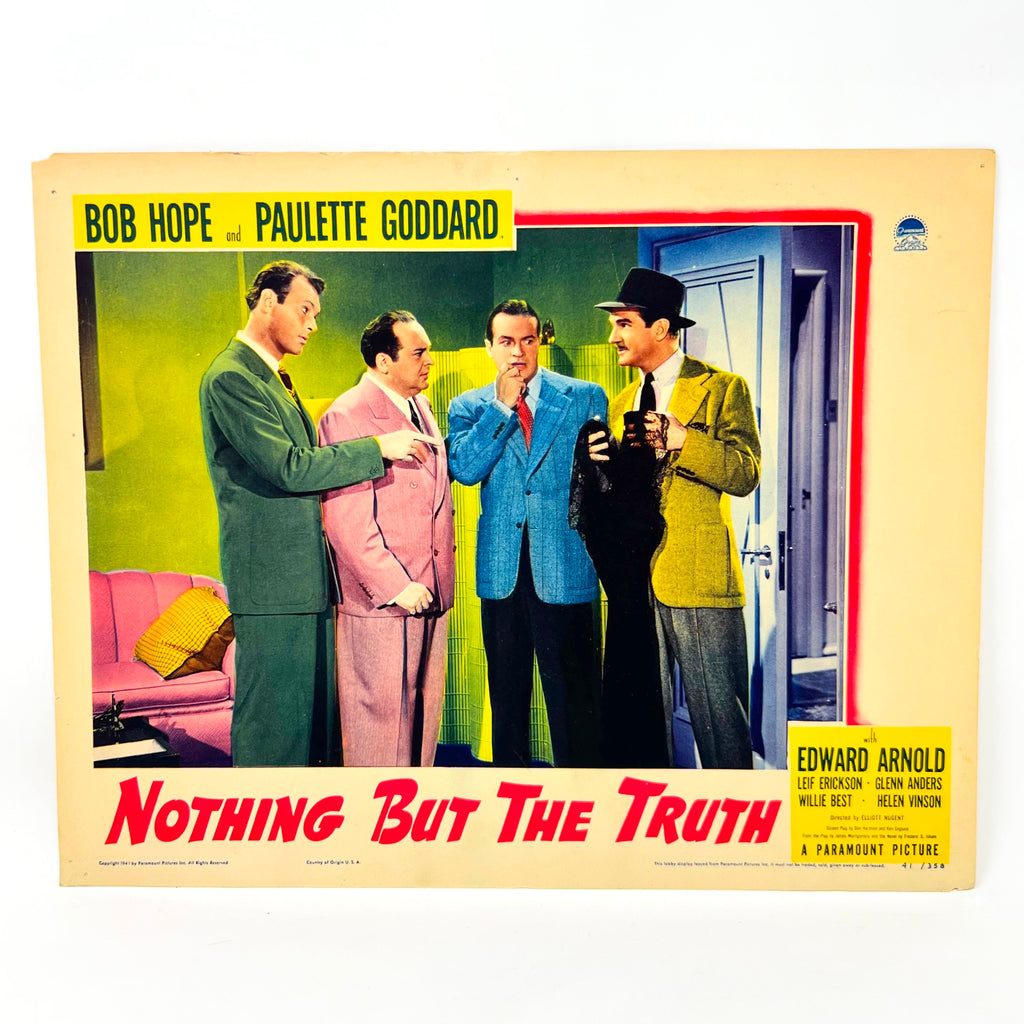 Nothing But The Truth Collectible Movie Lobby Card Bob Hope Paulette Goddard (d)