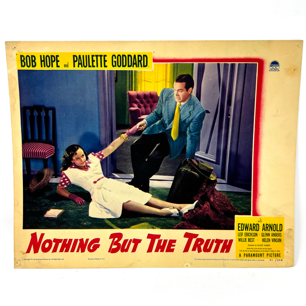 Nothing But The Truth Collectible Movie Lobby Card Bob Hope Paulette Goddard (g)