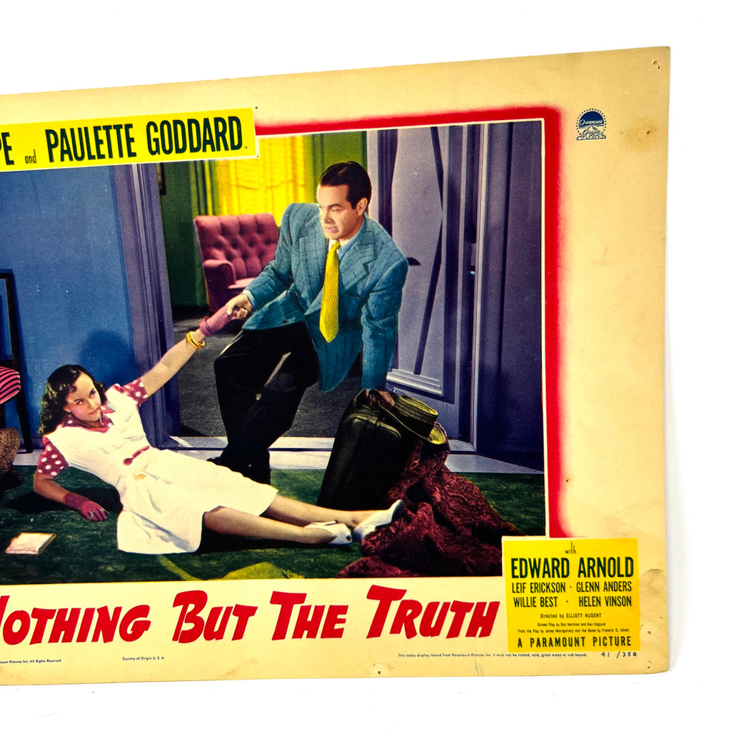 Nothing But The Truth Collectible Movie Lobby Card Bob Hope Paulette Goddard (g)