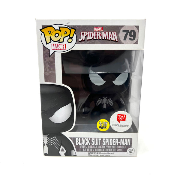 Funko Pop Marvel Walgreens Exclusive Black Suit Spider-Man bobble-head