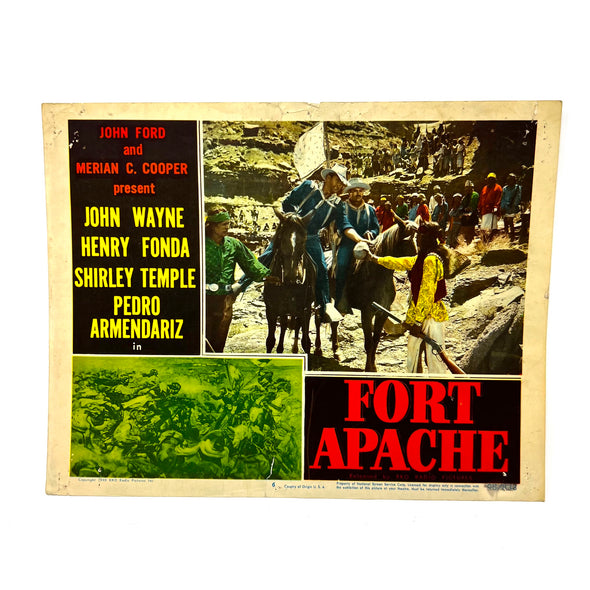 1948 Fort Apache original Lobby Card No.6 John Way Shirley Temple Henry Fonda
