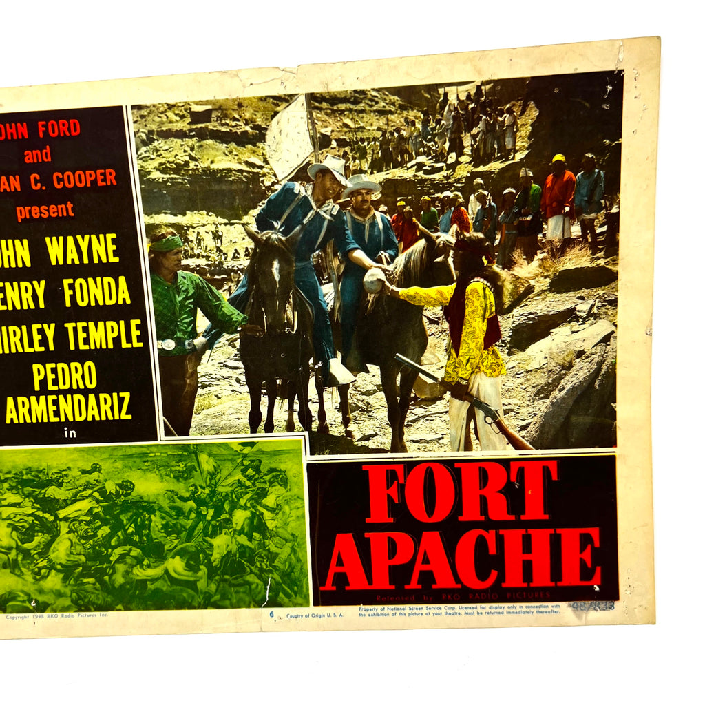 1948 Fort Apache original Lobby Card No.6 John Way Shirley Temple Henry Fonda
