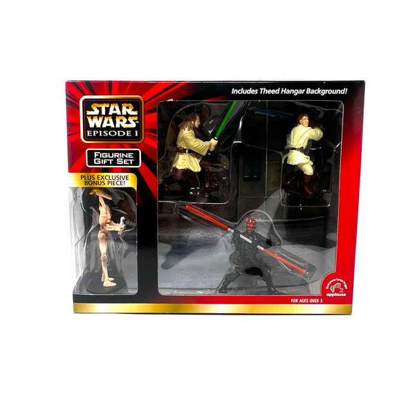 Star Wars Episode 1 Figurine Gift Set Theed Hanger Darth Maul Obi-Wan Qui-Gon