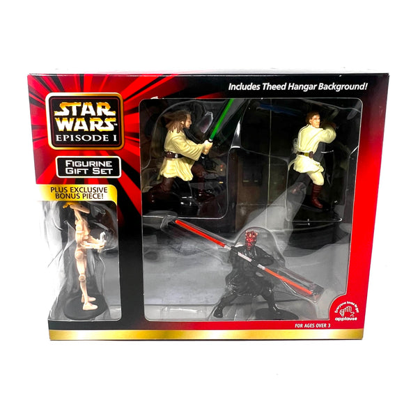 Star Wars Episode 1 Figurine Gift Set Theed Hanger Darth Maul Obi-Wan Qui-Gon