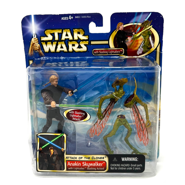 Hasbro Star Wars Attack of the Clones Anakin Skywalker With Slashing Action