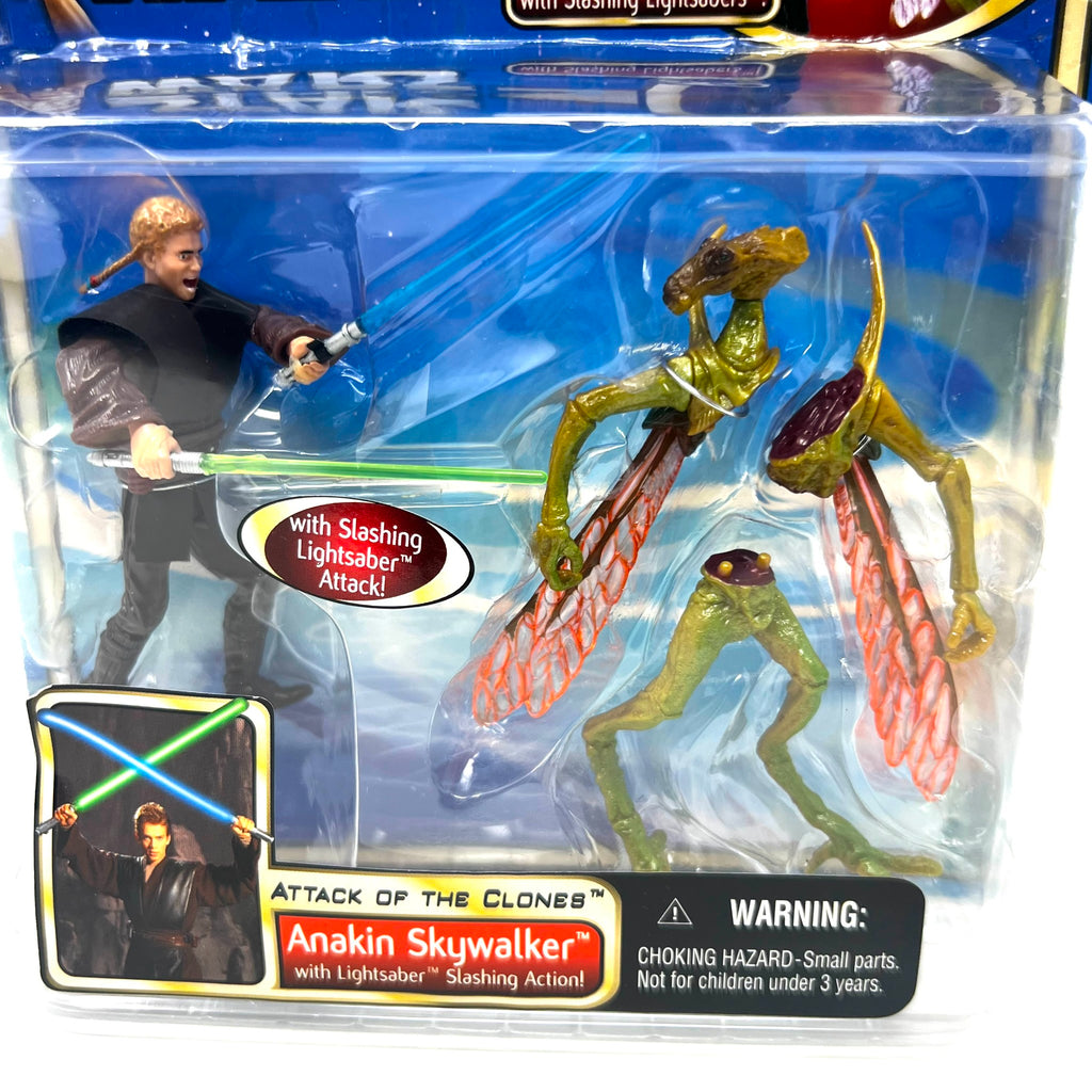 Hasbro Star Wars Attack of the Clones Anakin Skywalker With Slashing Action
