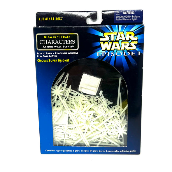 Star Wars Episode 1 Glow in the dark Characters Action Wall Scenes