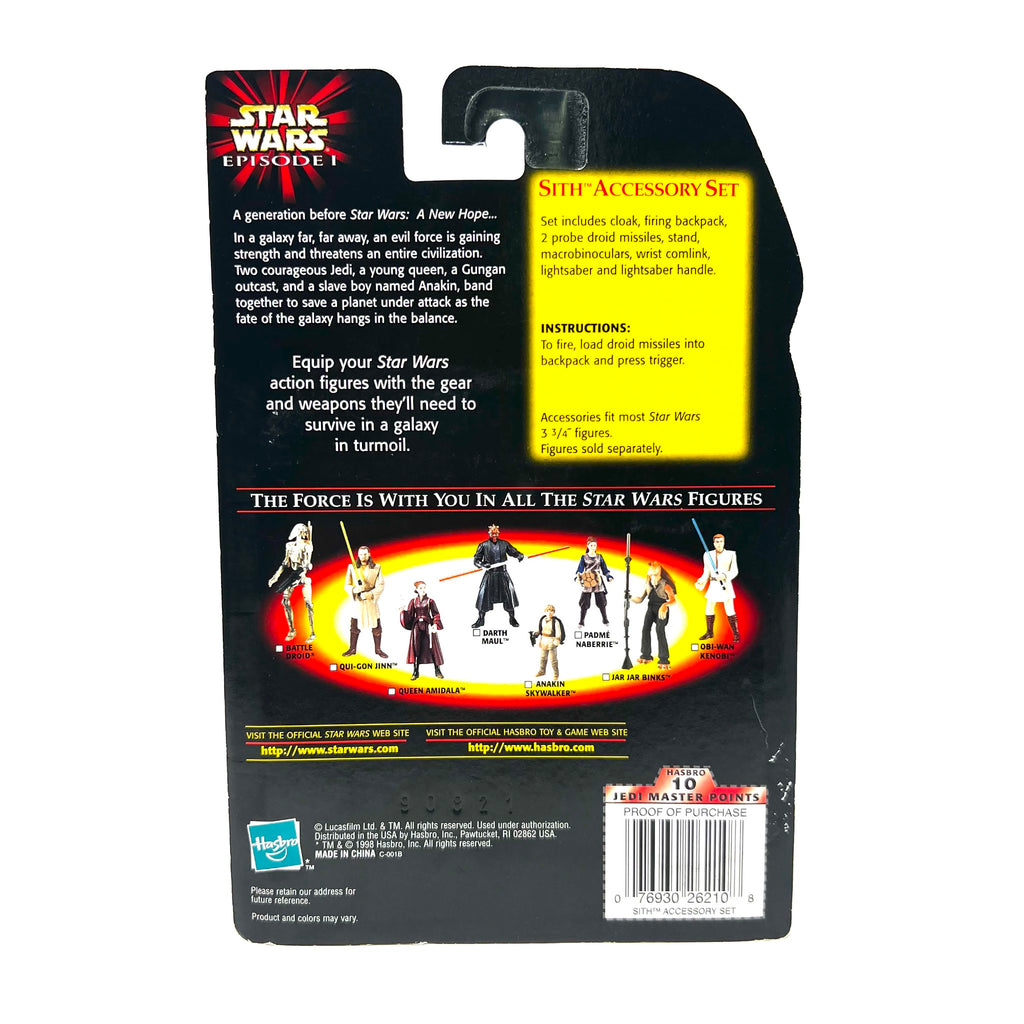 Star Wars Episode 1 Phantom Menace Sith Accessory Set With Firing Backpack