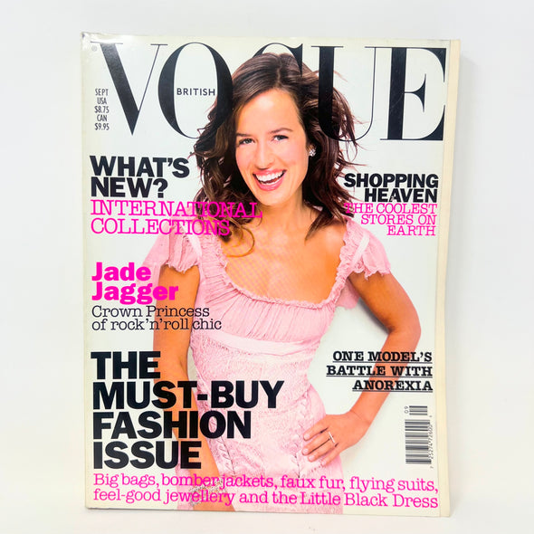 Vogue Magazine UK Edition September 2002 Bianca Jaeger Cover