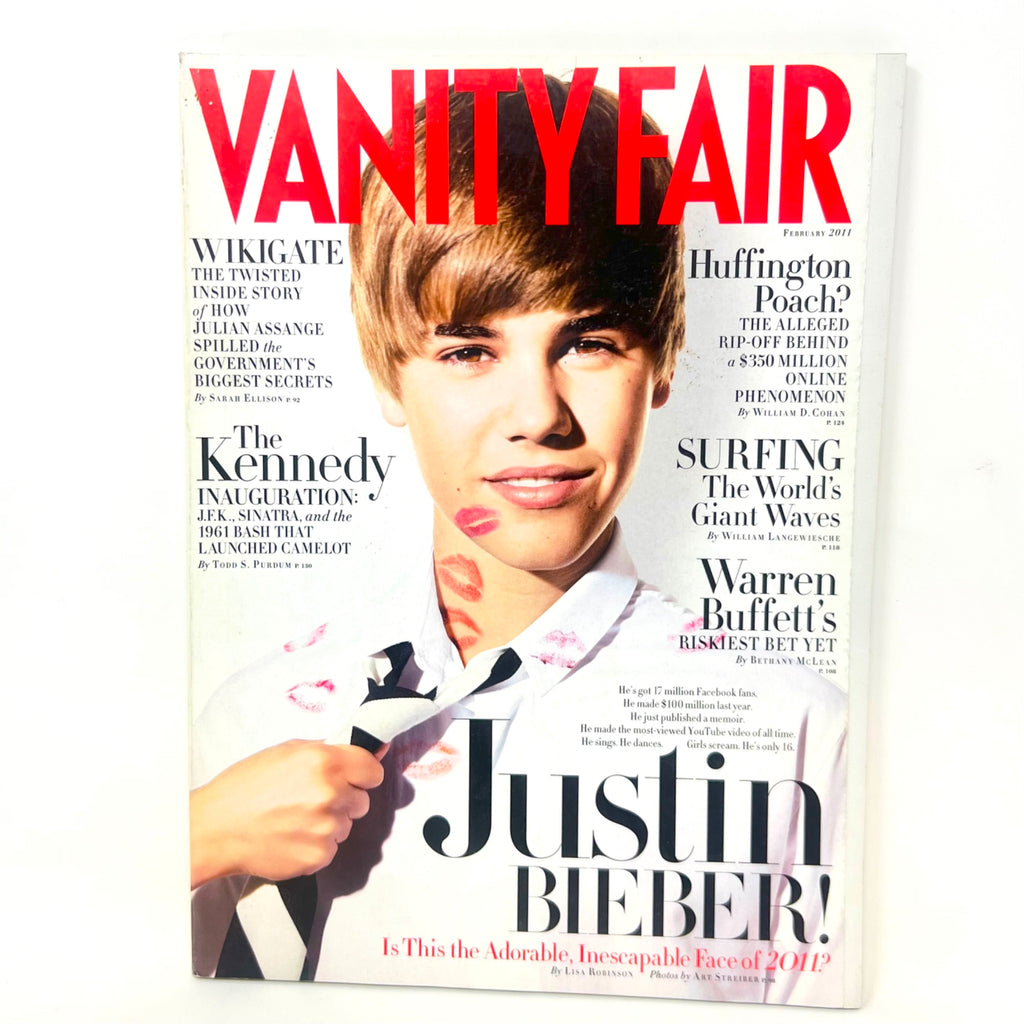 Vanity Fair magazine February 2011 issue Justin Bieber Cover