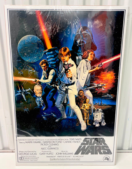 Vintage 1993 Star Wars  Re-Release Zig Zag Germany Poster 24 x 36 Inches