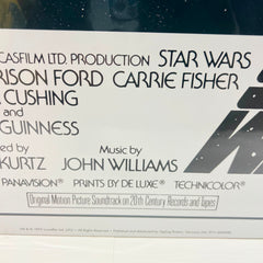 Vintage 1993 Star Wars  Re-Release Zig Zag Germany Poster 24 x 36 Inches