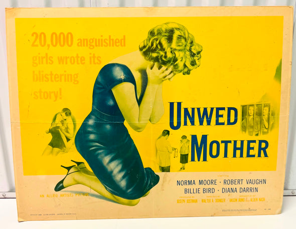 1958 Unwed Mother Movie Poster 22x28