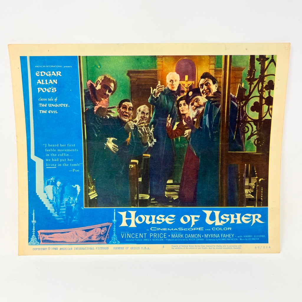 1960 House Of Usher  Lobby Card Movie Poster No.5