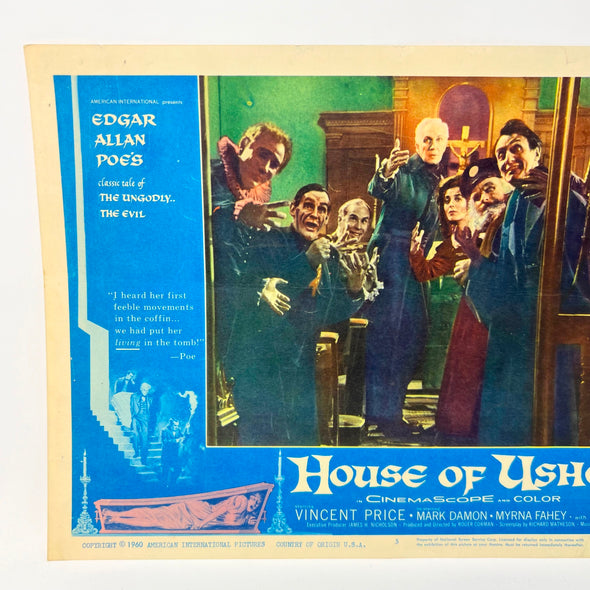 1960 House Of Usher  Lobby Card Movie Poster No.5