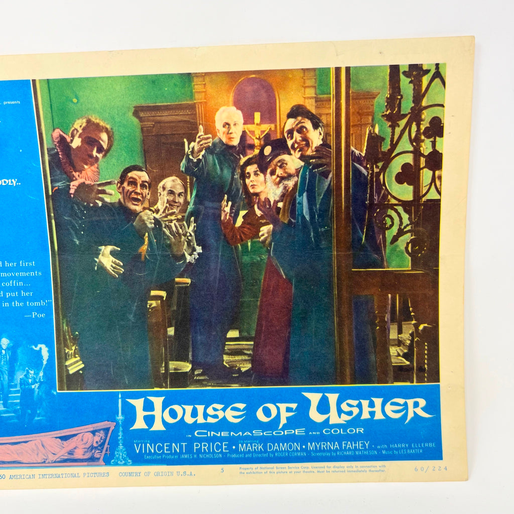 1960 House Of Usher  Lobby Card Movie Poster No.5