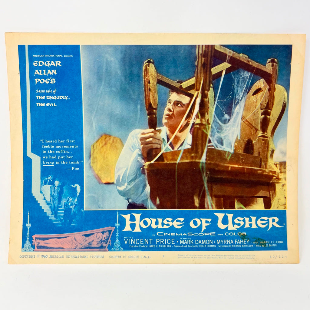 1960 House Of Usher  Lobby Card Movie Poster No.2