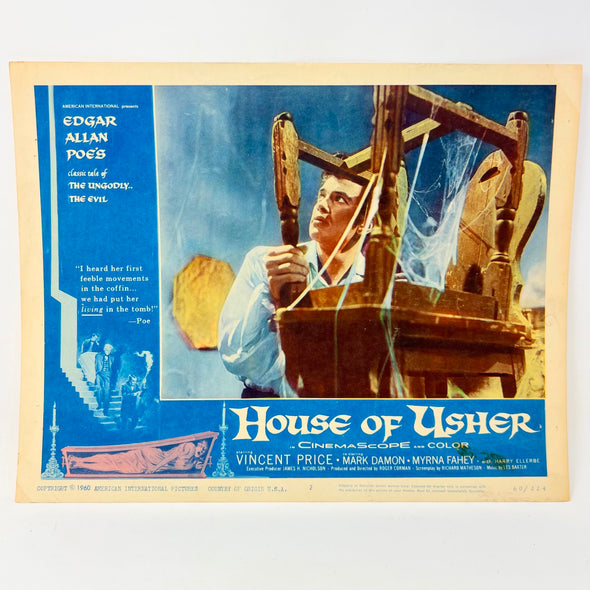 1960 House Of Usher  Lobby Card Movie Poster No.2
