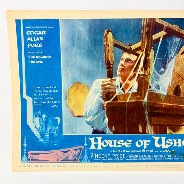1960 House Of Usher  Lobby Card Movie Poster No.2