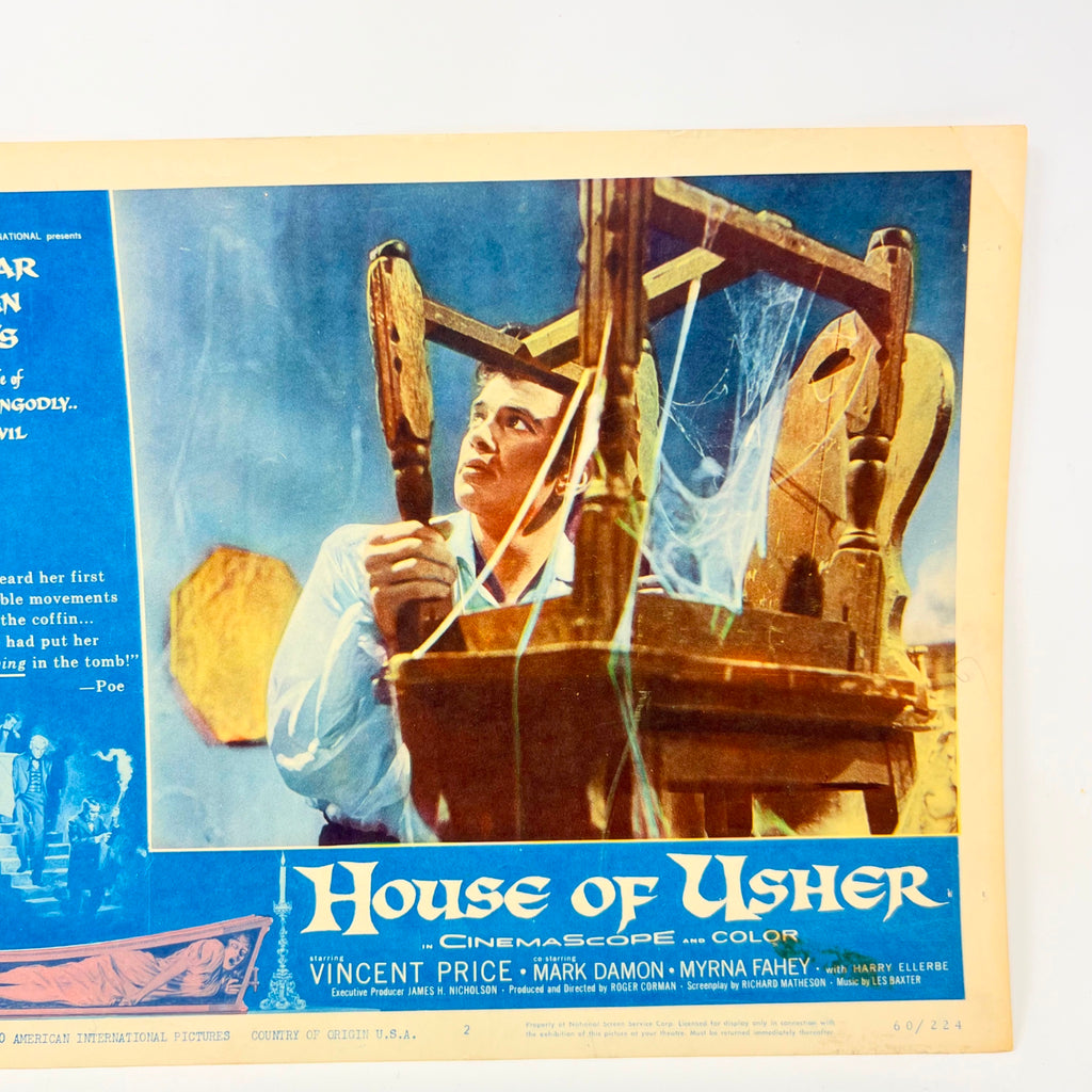 1960 House Of Usher  Lobby Card Movie Poster No.2