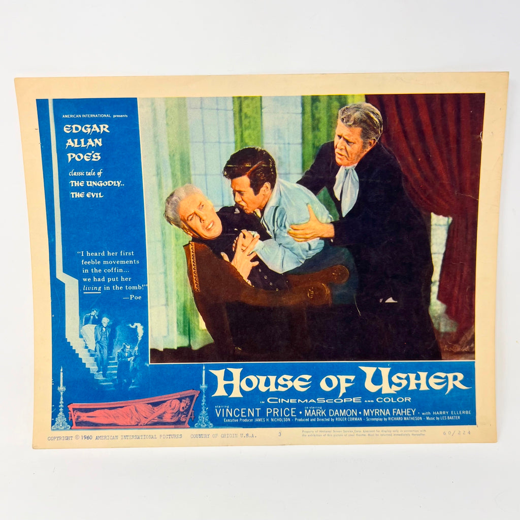 1960 House Of Usher  Lobby Card Movie Poster No.3