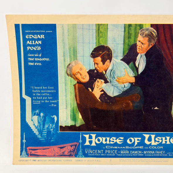 1960 House Of Usher  Lobby Card Movie Poster No.3