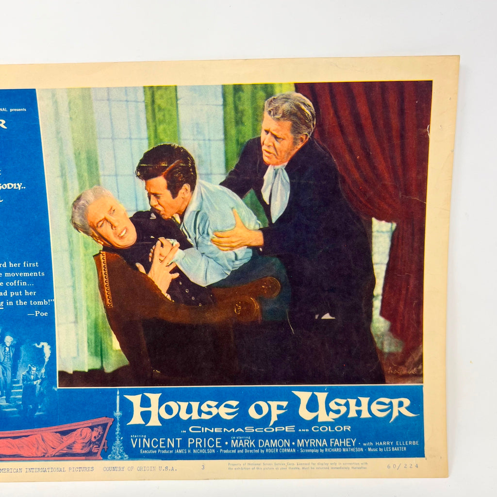 1960 House Of Usher  Lobby Card Movie Poster No.3