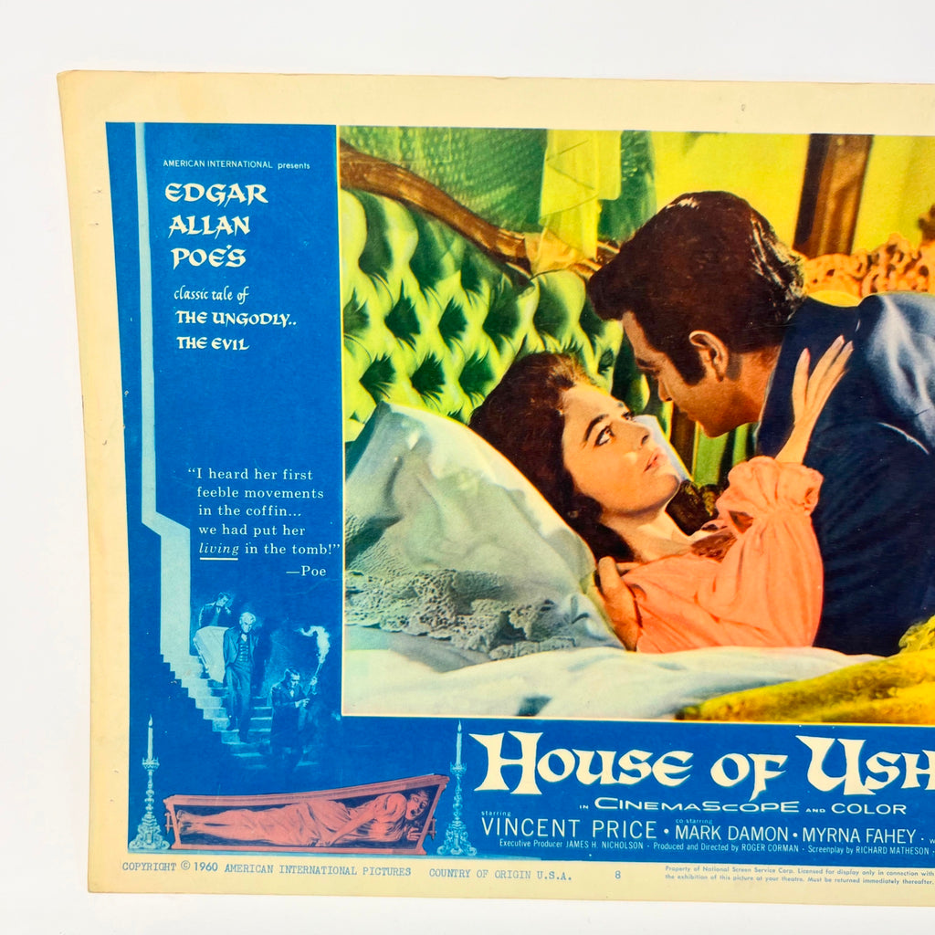 1960 House Of Usher  Lobby Card Movie Poster No.8