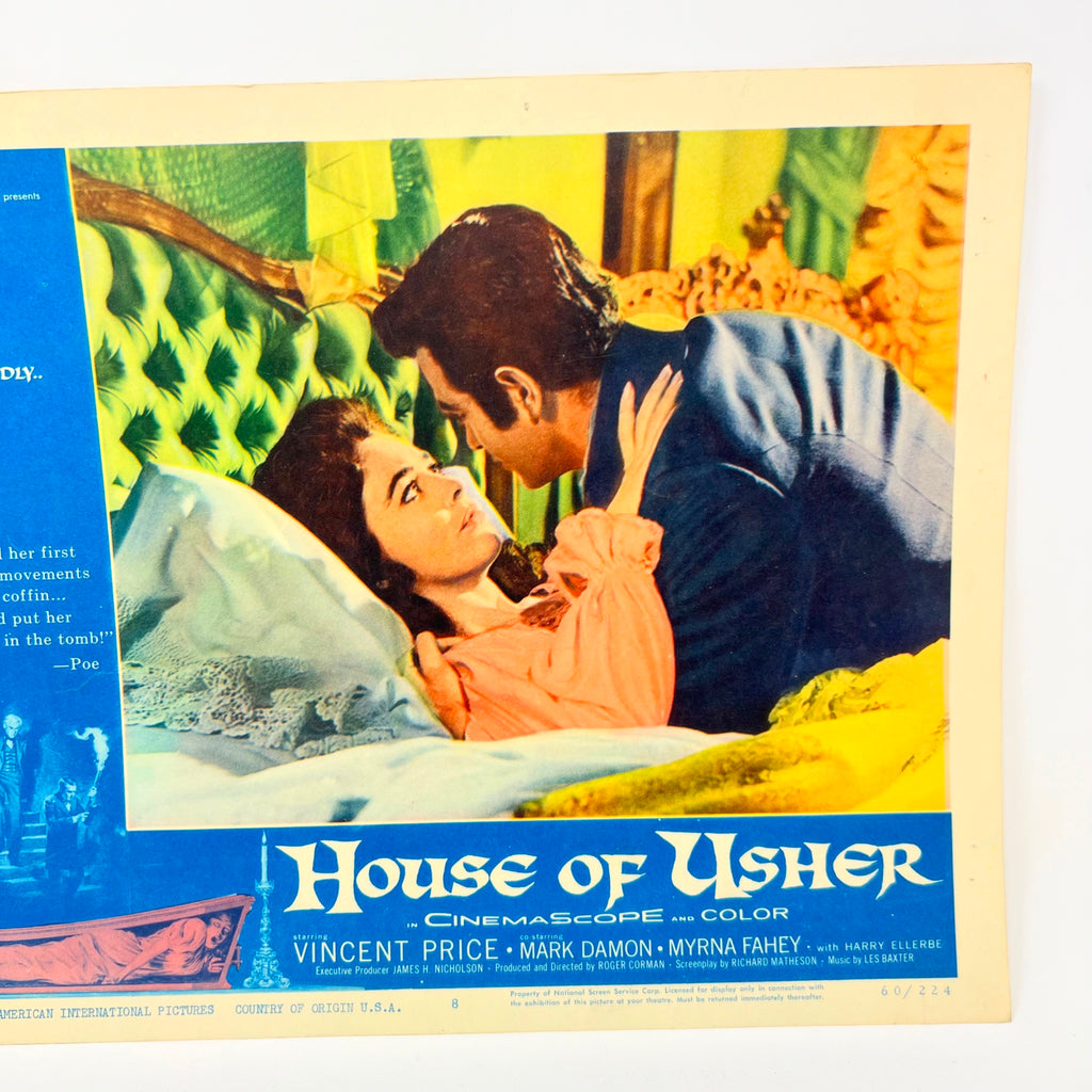 1960 House Of Usher  Lobby Card Movie Poster No.8