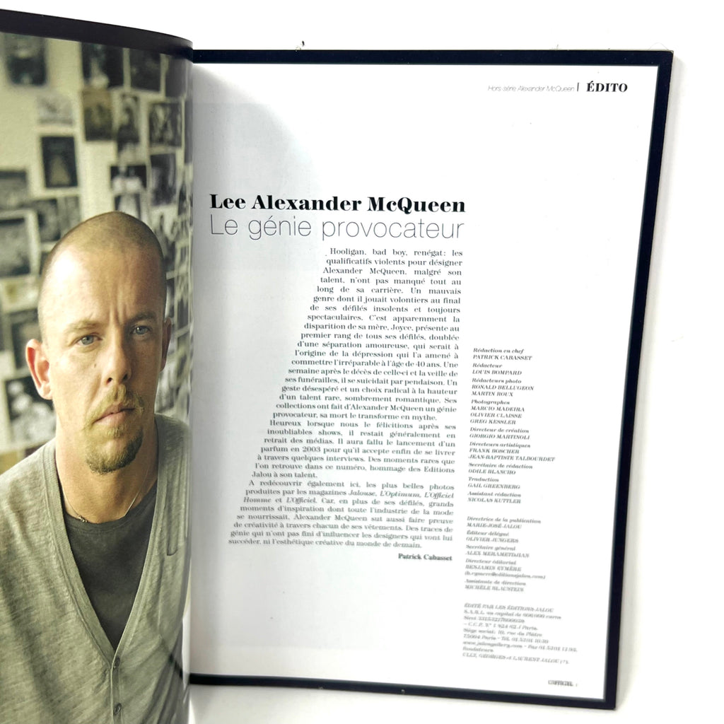 L'Officiel Magazine Hors-Serie Alexander Mcqueen 1969-2010 Le Genie Provacateur
