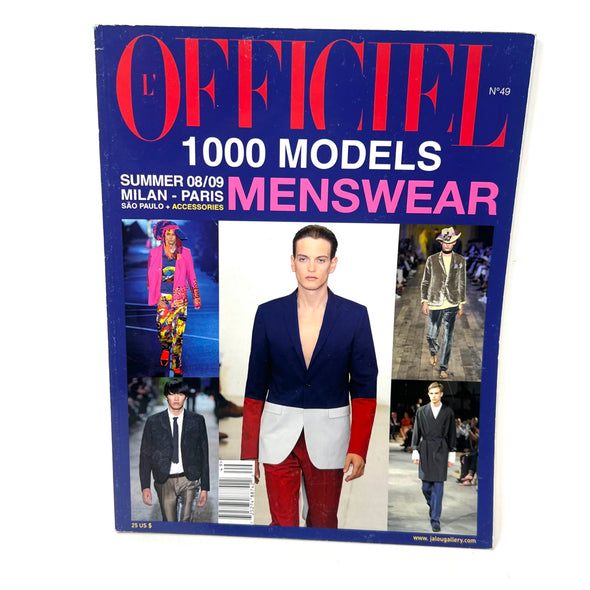 L'Officiel Magazine N.49 1000 Models Mens Wear Summer 08/09 Milan Paris