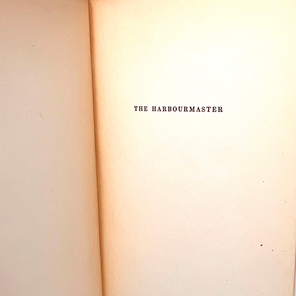 1931 The Harbourmaster A Novel  William Mcfee