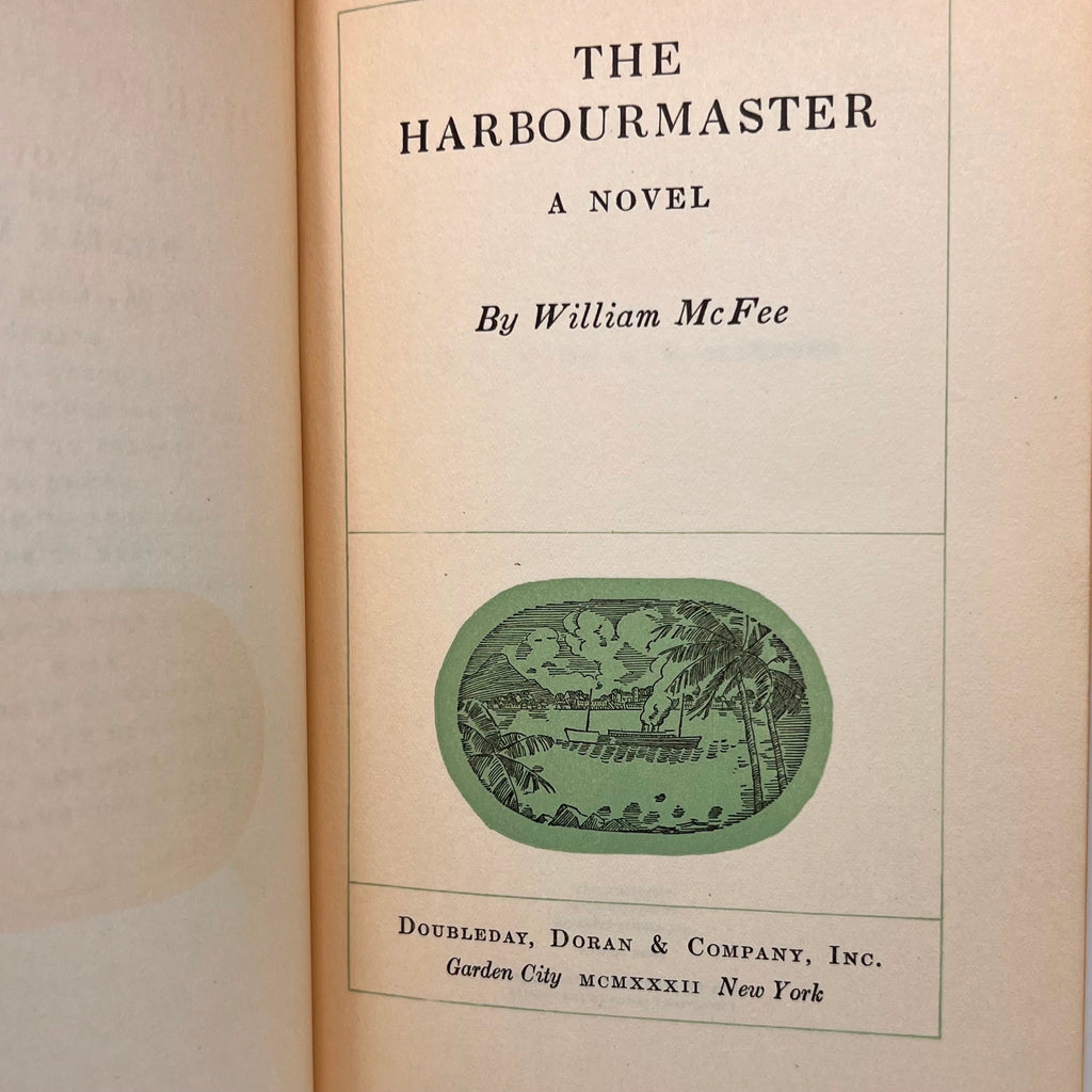 1931 The Harbourmaster A Novel  William Mcfee