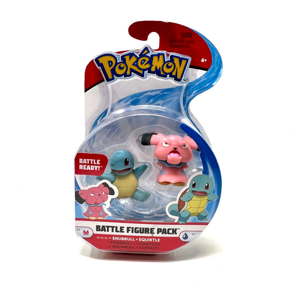 Pokemon Battle Figure Snubbull + Squirtle Mini Action Figure Scaled for Battle
