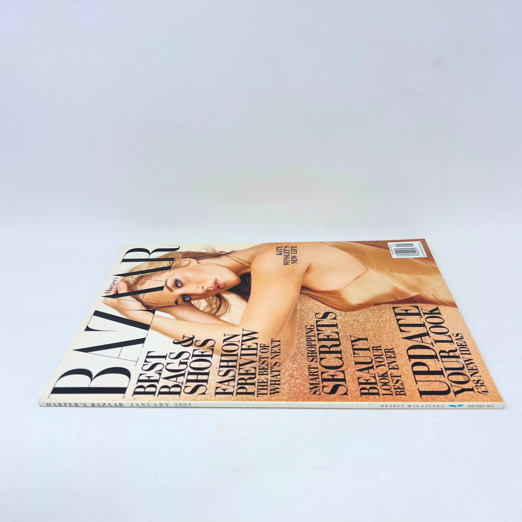 Harper's Bazaar Magazine January 2003 Best Bags & Shoes Kate Winslet Cover
