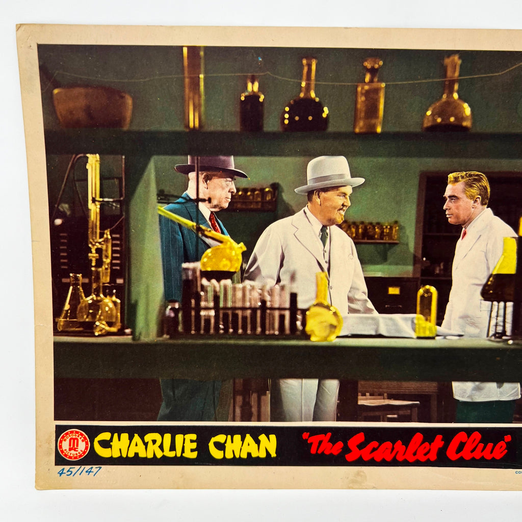 1945 Charlie Chan THe Scarlet Blue Movie Lobby Card Gene Autry