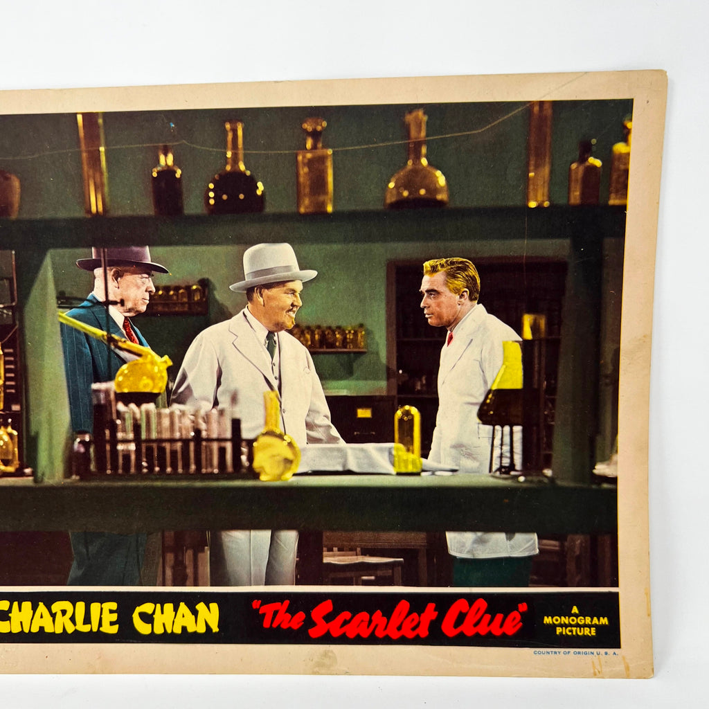 1945 Charlie Chan THe Scarlet Blue Movie Lobby Card Gene Autry