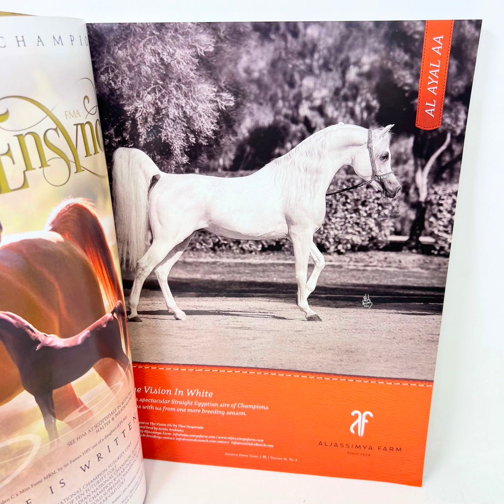 Arabian Horse Times magazine 2016 Issue 1 Vol. 46 No.8 Satin Doll GA Cover