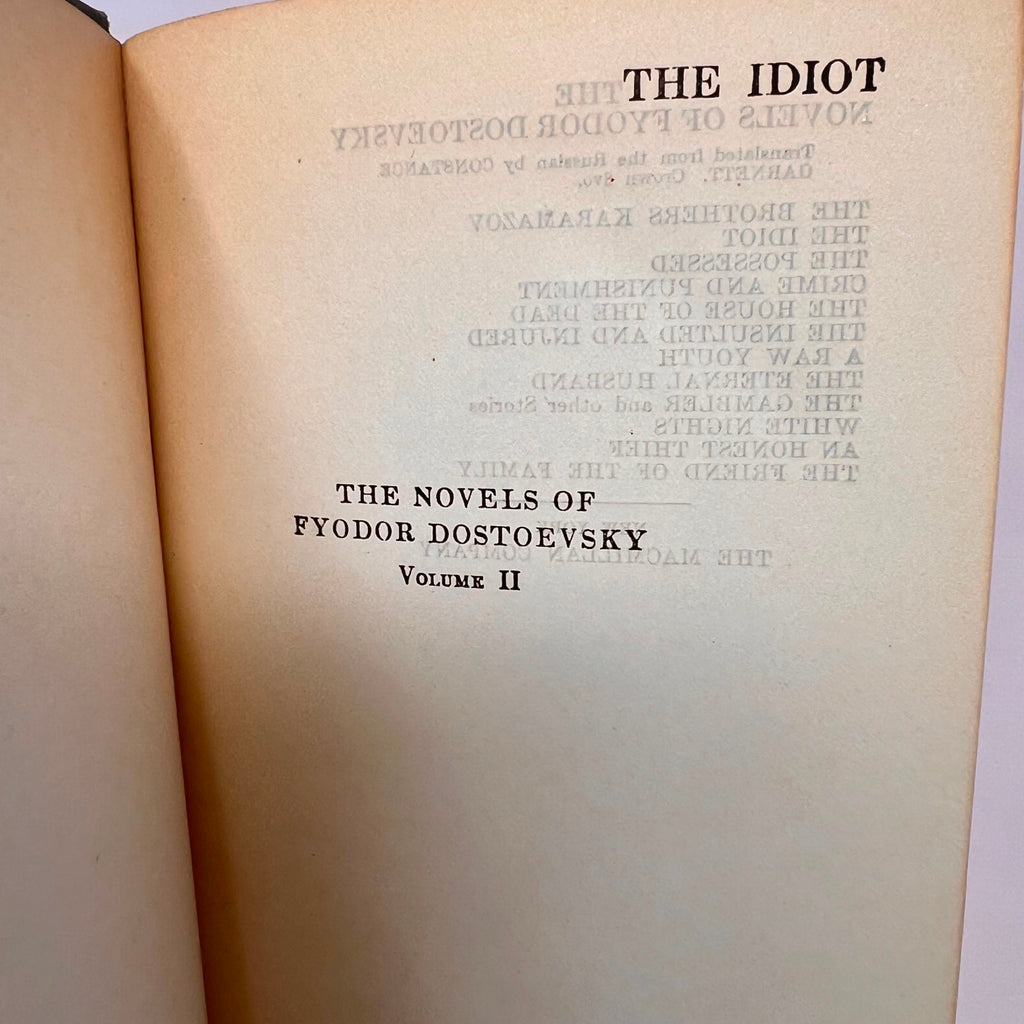 1948 The Idiot The Novel Of Fyodor Dostoevsky Vol. II