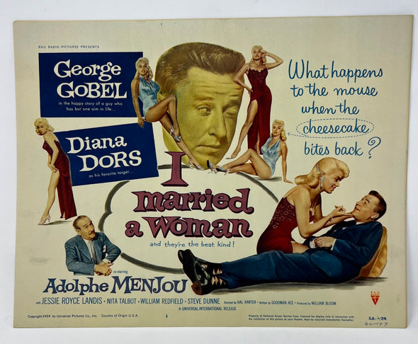 1958 I married A Woman Lobby Cards Set of 8 Movie Posters