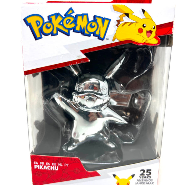 Pokémon 25 years Anniversary Chrome Silver Pikachu Figure