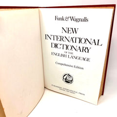 New International Dictionary Of The English Language Funk & Wagnalls A-Z