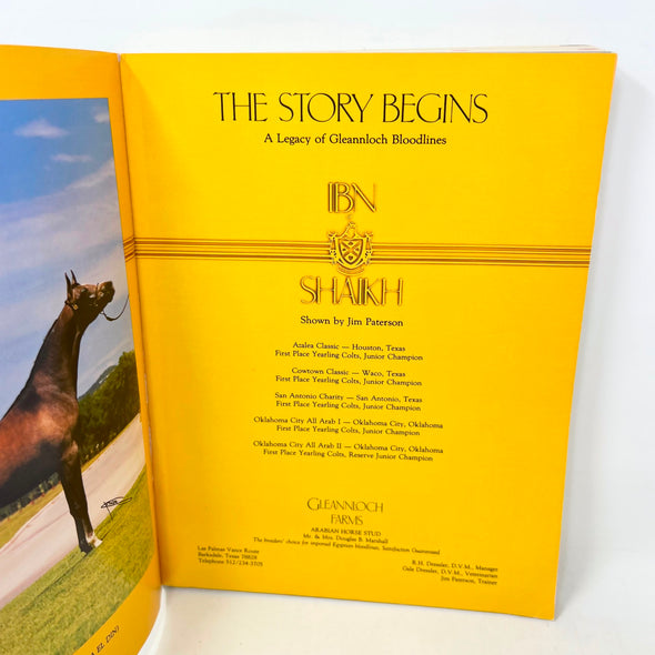 Arabian Horse World July 1985 Vol.25 No.10 A Legacy of Gleannloch Bloodlines