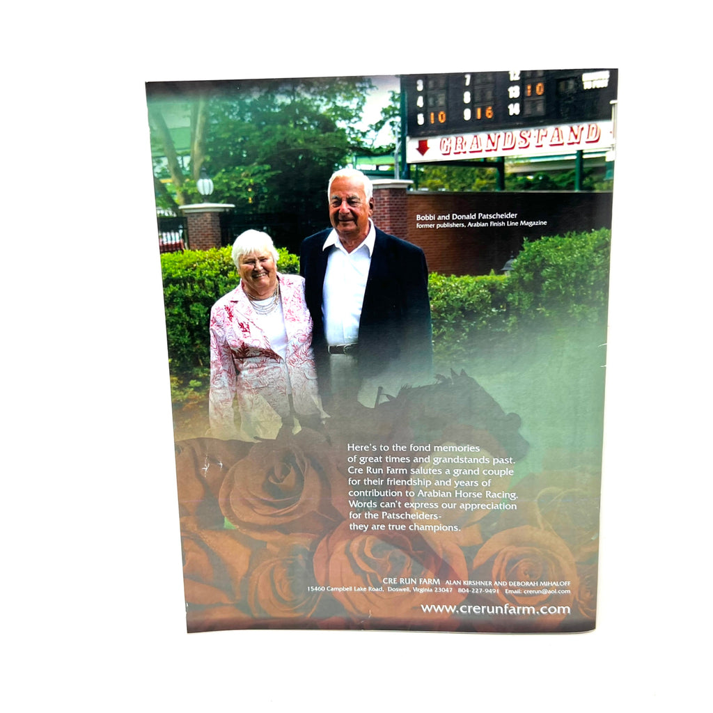 Arabian Finish Line August 2014 Vol. 26 No.7  A Tribute to Bobbi Patscheider