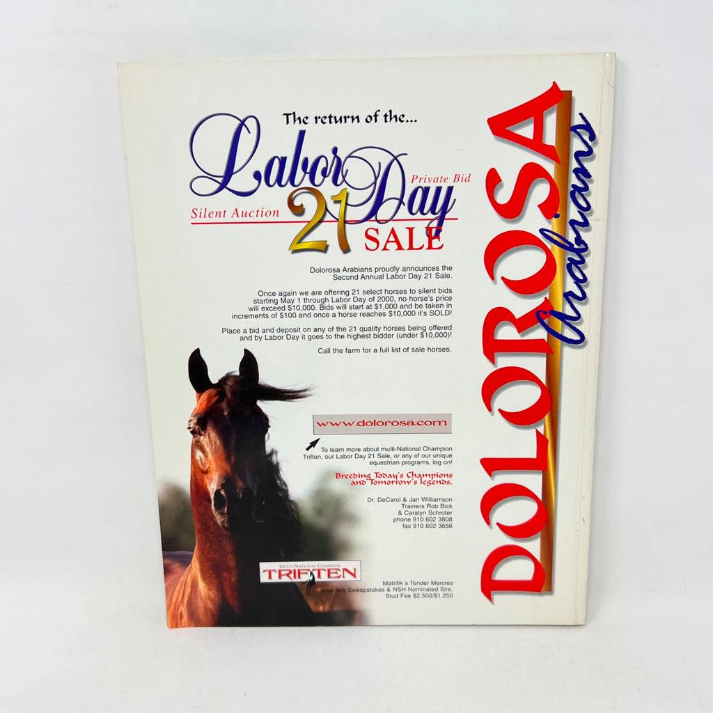 Arabian Horse World Quarterly Summer 2000 Vol. 3 No.3  Horse Magazine
