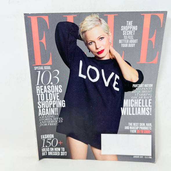 Elle Fashion Magazine January 2017 Special Issue Michelle Williams