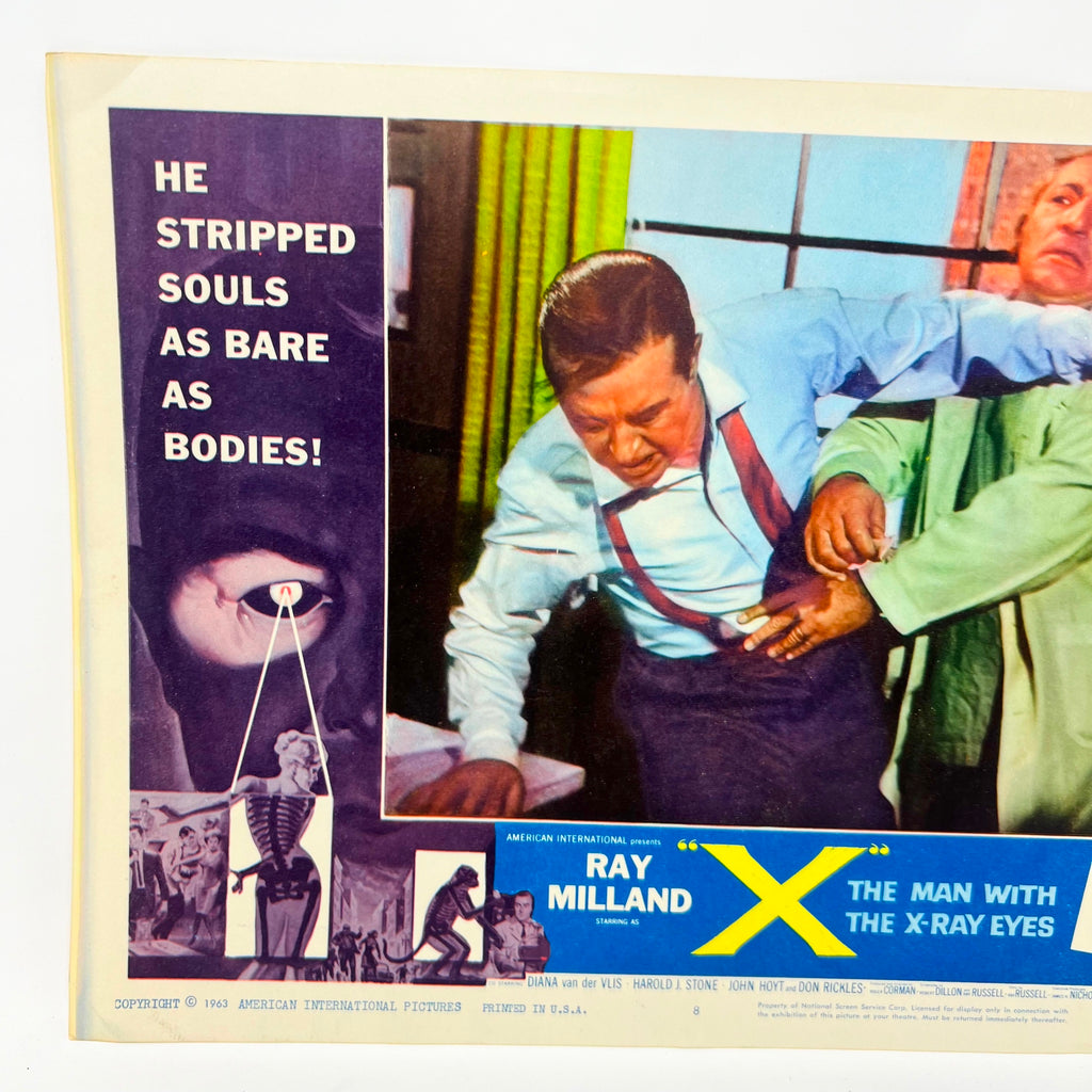 1963 THe Man With The X-Ray Eyes Collectible movie Lobby Card No. 8