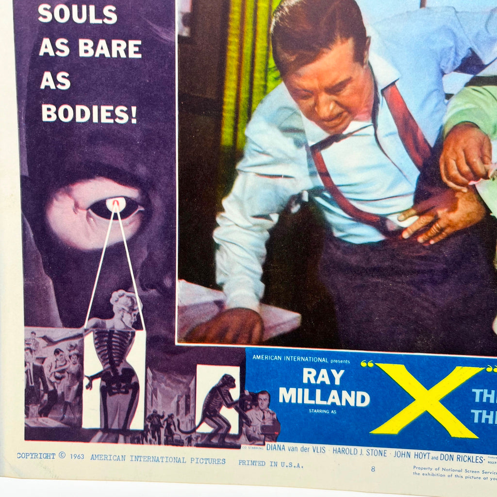1963 THe Man With The X-Ray Eyes Collectible movie Lobby Card No. 8