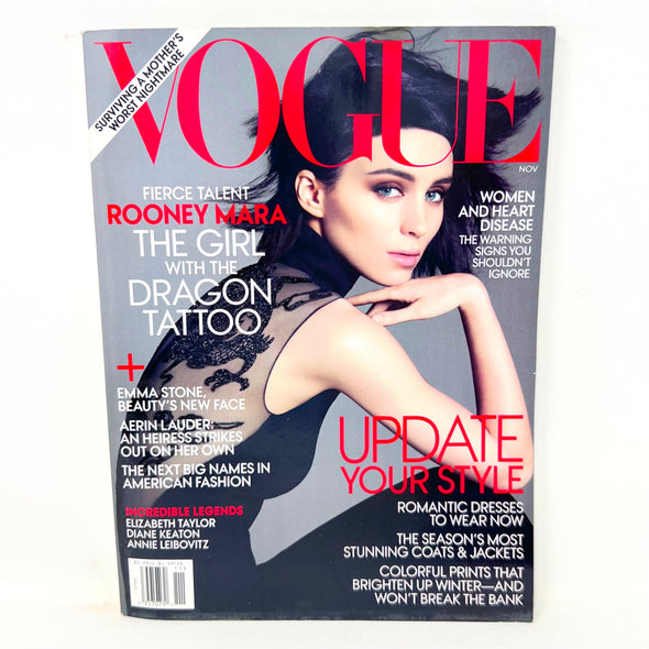 Vogue Magazine November 2011 Rooney Mara Cover
