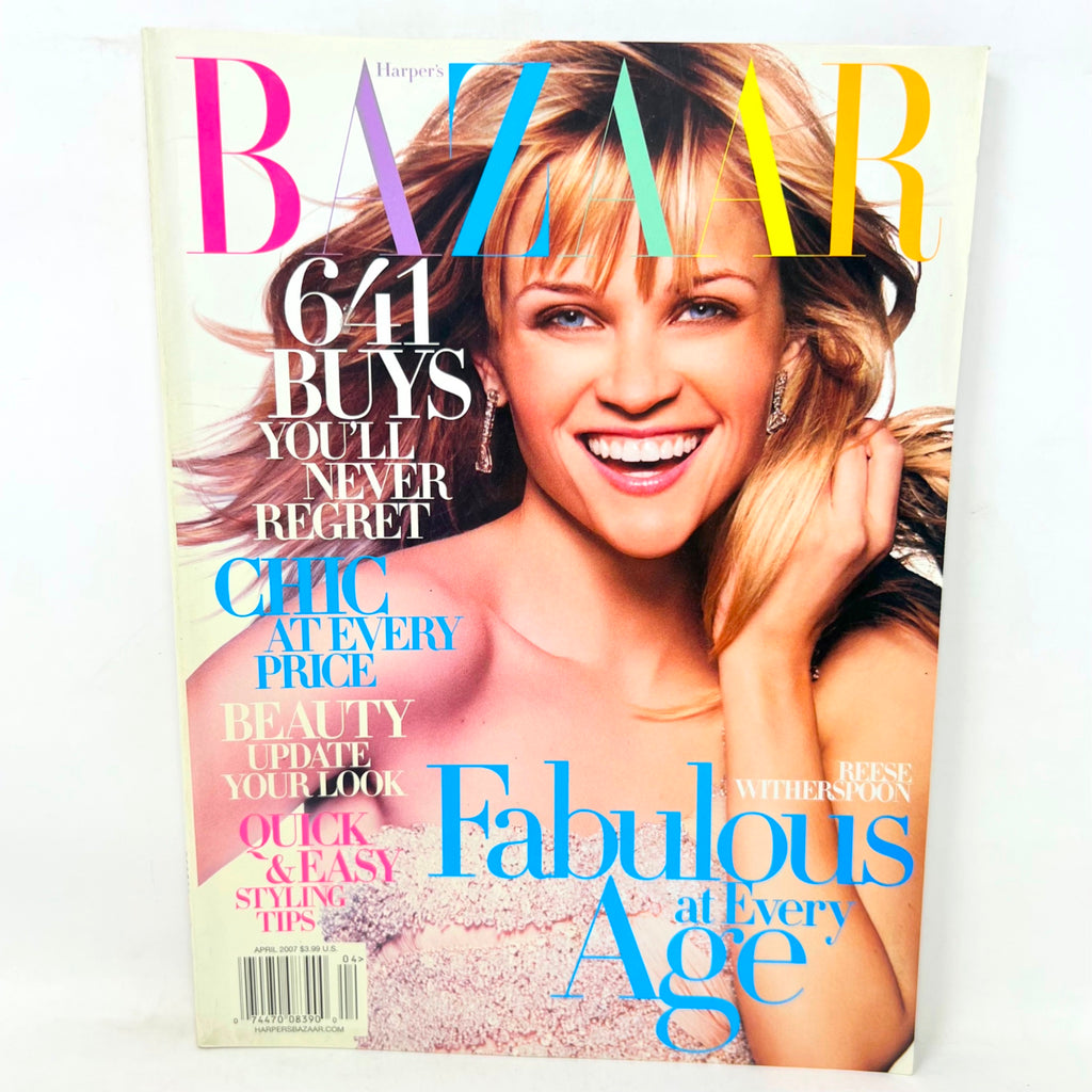 Bazaar Magazine April 2007 Reese Witherspoon Cover